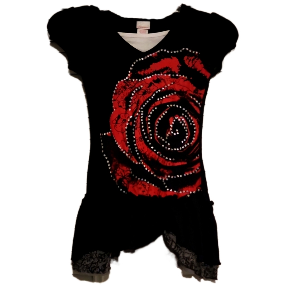 Xhilaration 🌹 Emo Rose Tee